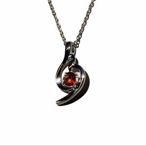 I Love You Forever Red Heart Crystal Pendant Necklace